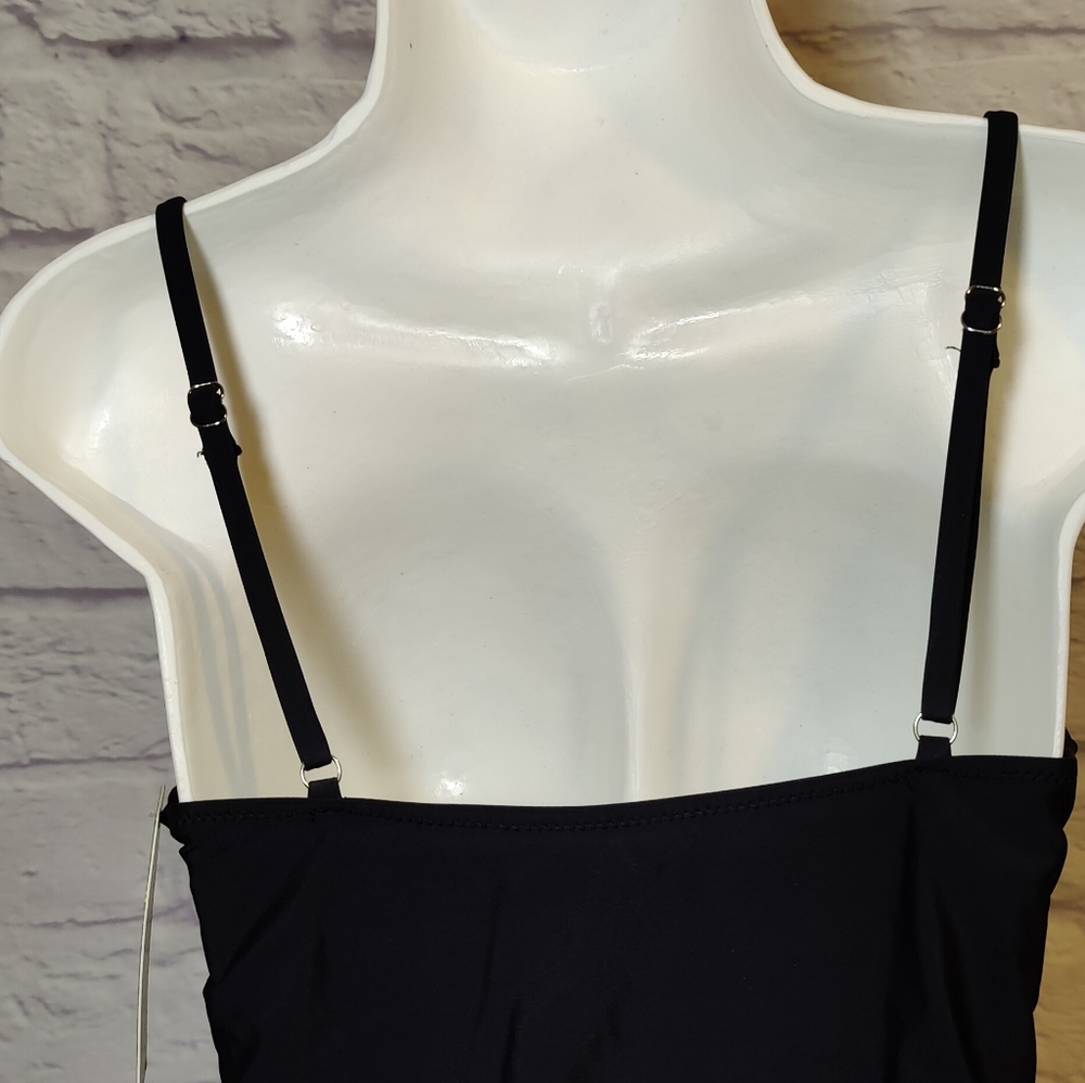 Women's One Piece Swimsuit Tummy Control Modest Cute Slimming Flattering Ruffle - Picture 9 of 12